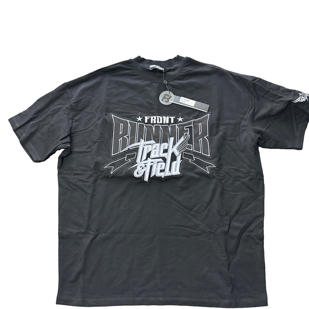 Front Runner T Shirt Mens Logo Graphic Tee Back Print Streetwear Summer Size XS
